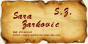 Sara Žarković vizit kartica